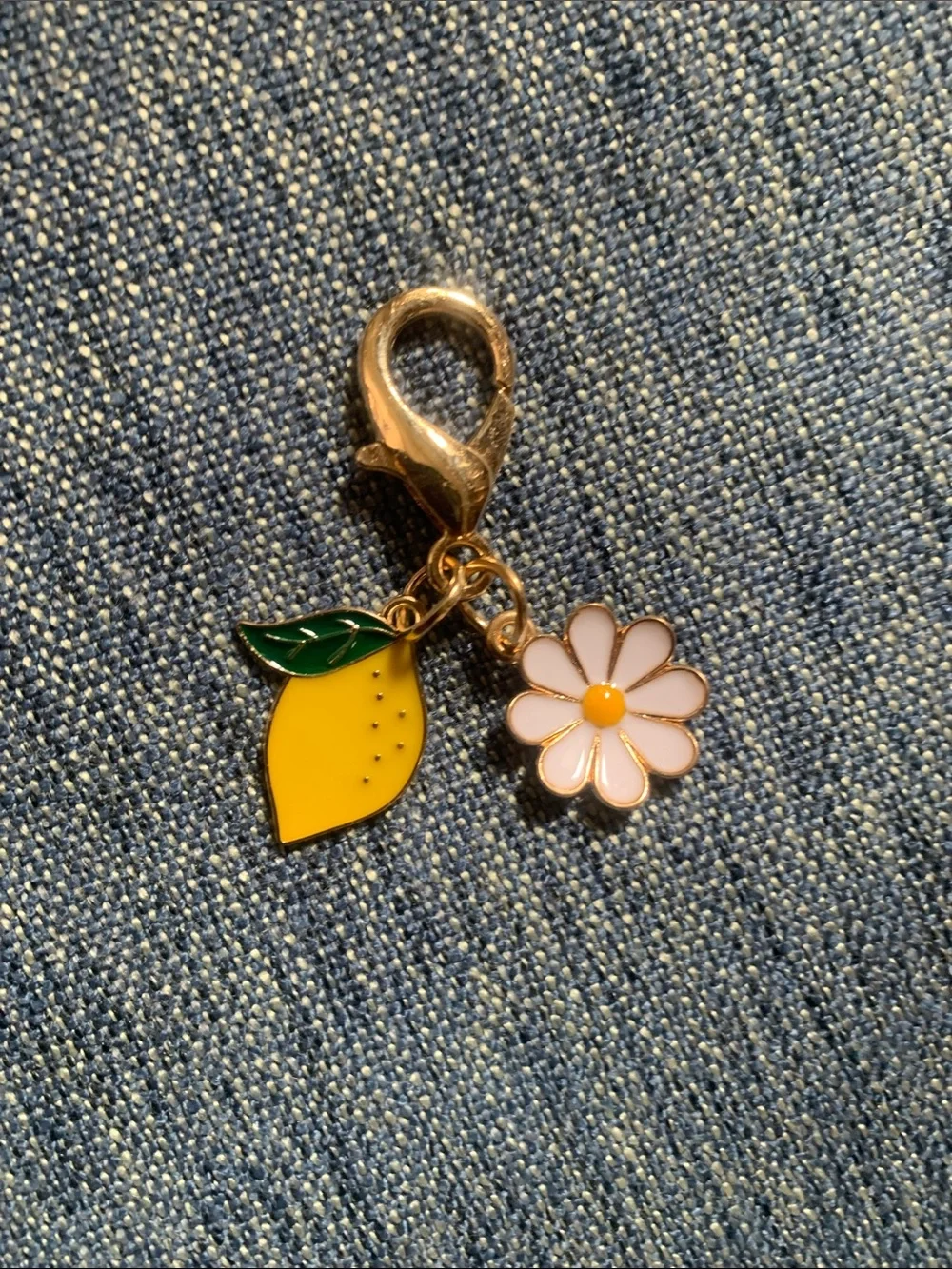 Lemon & Daisy Charm Clip-On Accessory - Yellow & Pink